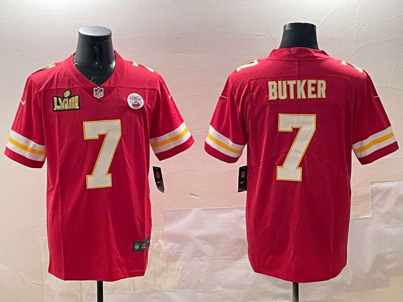 Men Kansas City Chiefs #7 Butker Red Second generations 2025 Nike Limited NFL Jersey style 3